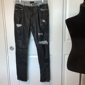 RTA Men's Black Distressed Skinny Jeans